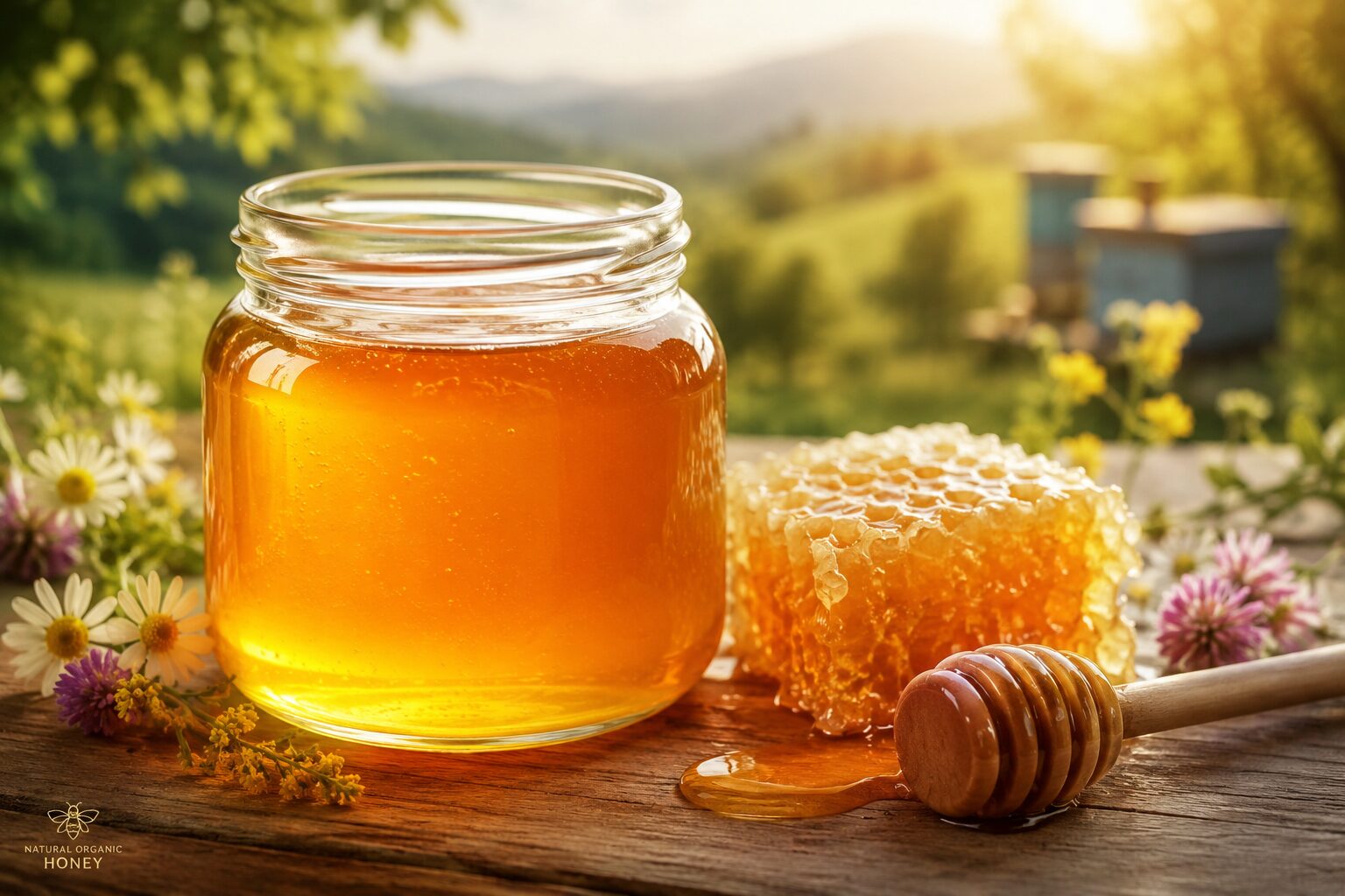 عسل نحل طبيعي عالي الجودة من Natural Organic Honey