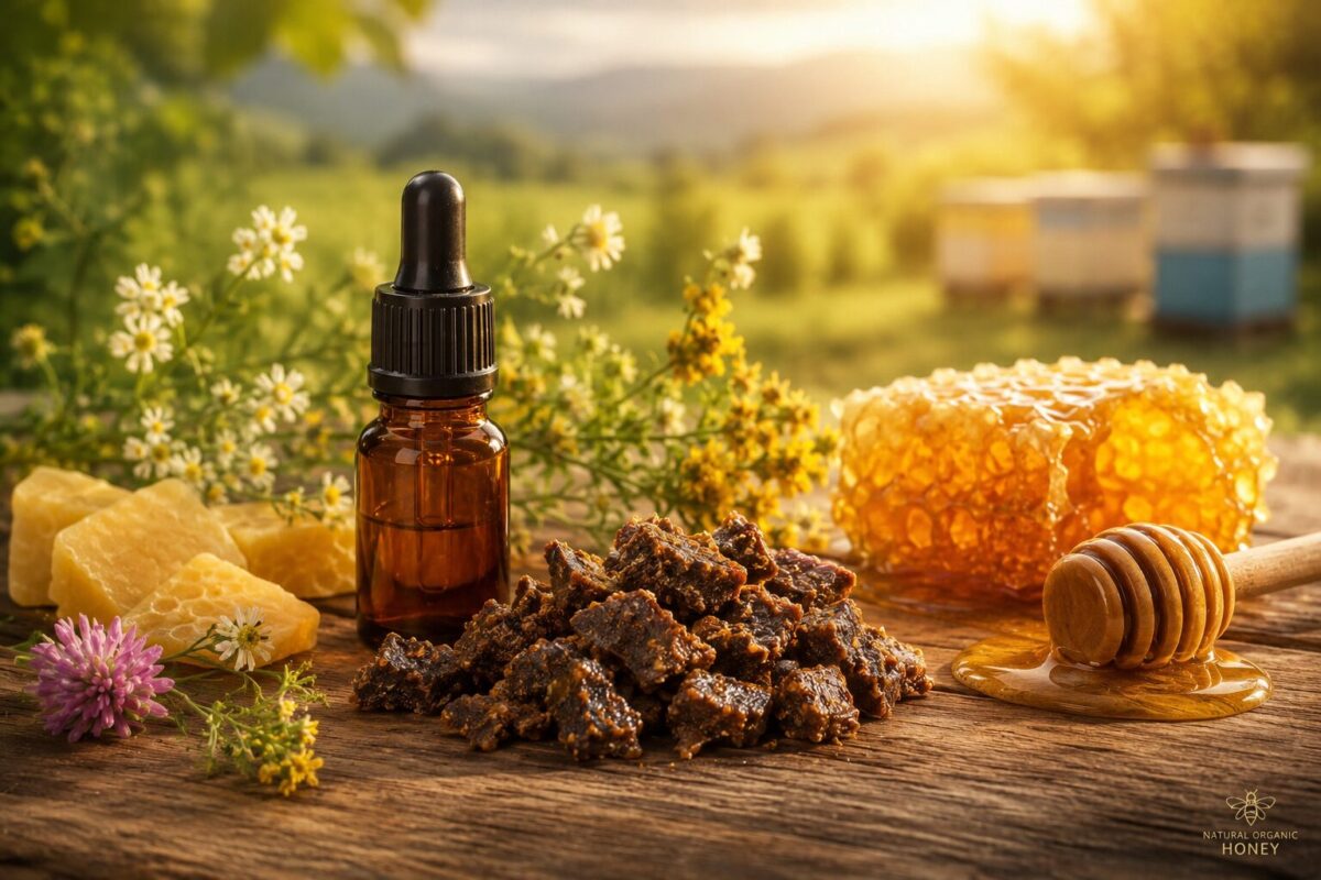 عسل ومنتجات النحل الطبيعية في مصر مع العكبر والبروبوليس
