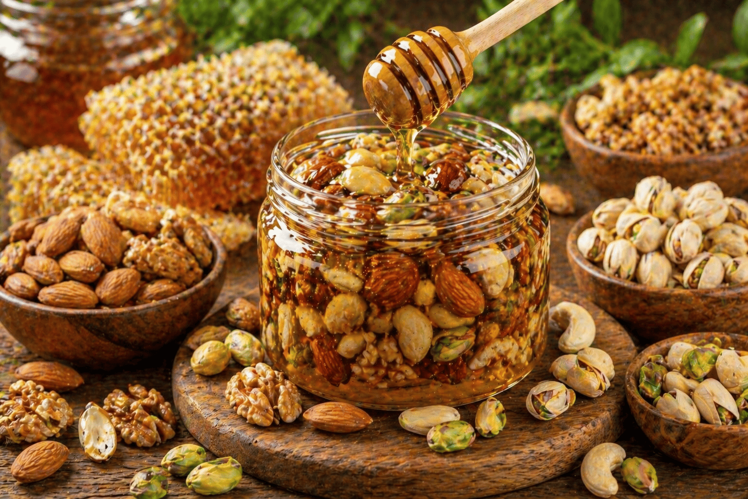 عسل بالمكسرات وخلطة الطاقة: 7 فوائد تجعل برطمانك أكثر قيمة