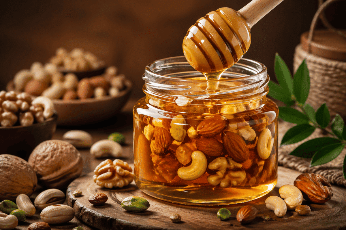 عسل السدر الملكي بالمكسرات أفضل غذاء