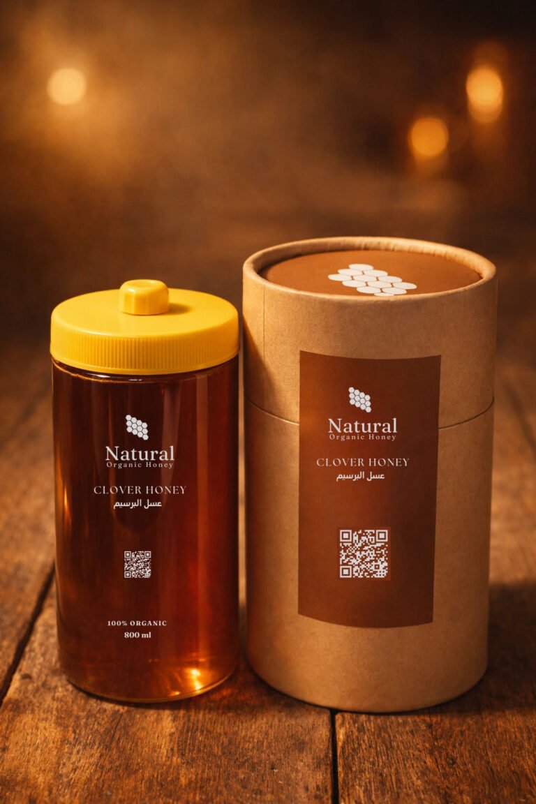 عسل زهرة البرسيم في عبوة أنيقة