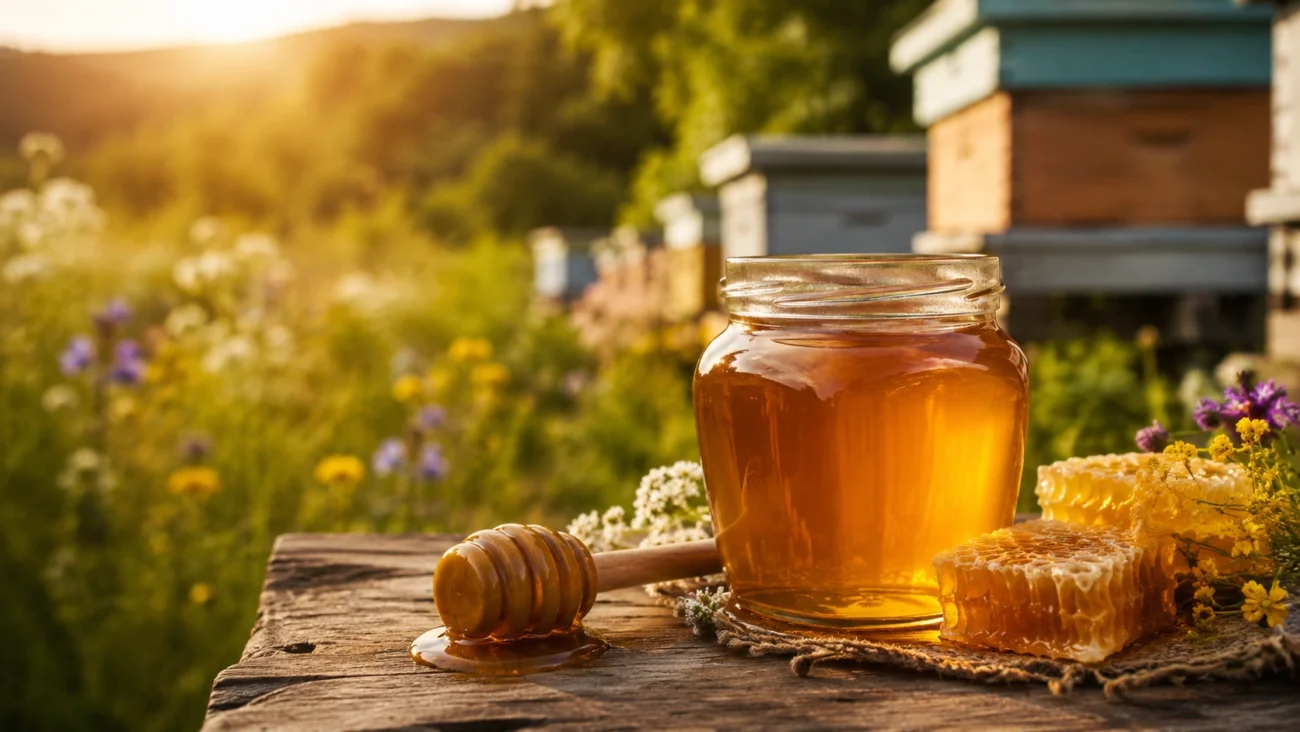 عسل بالشمع الطبيعي من Natural Organic Honey