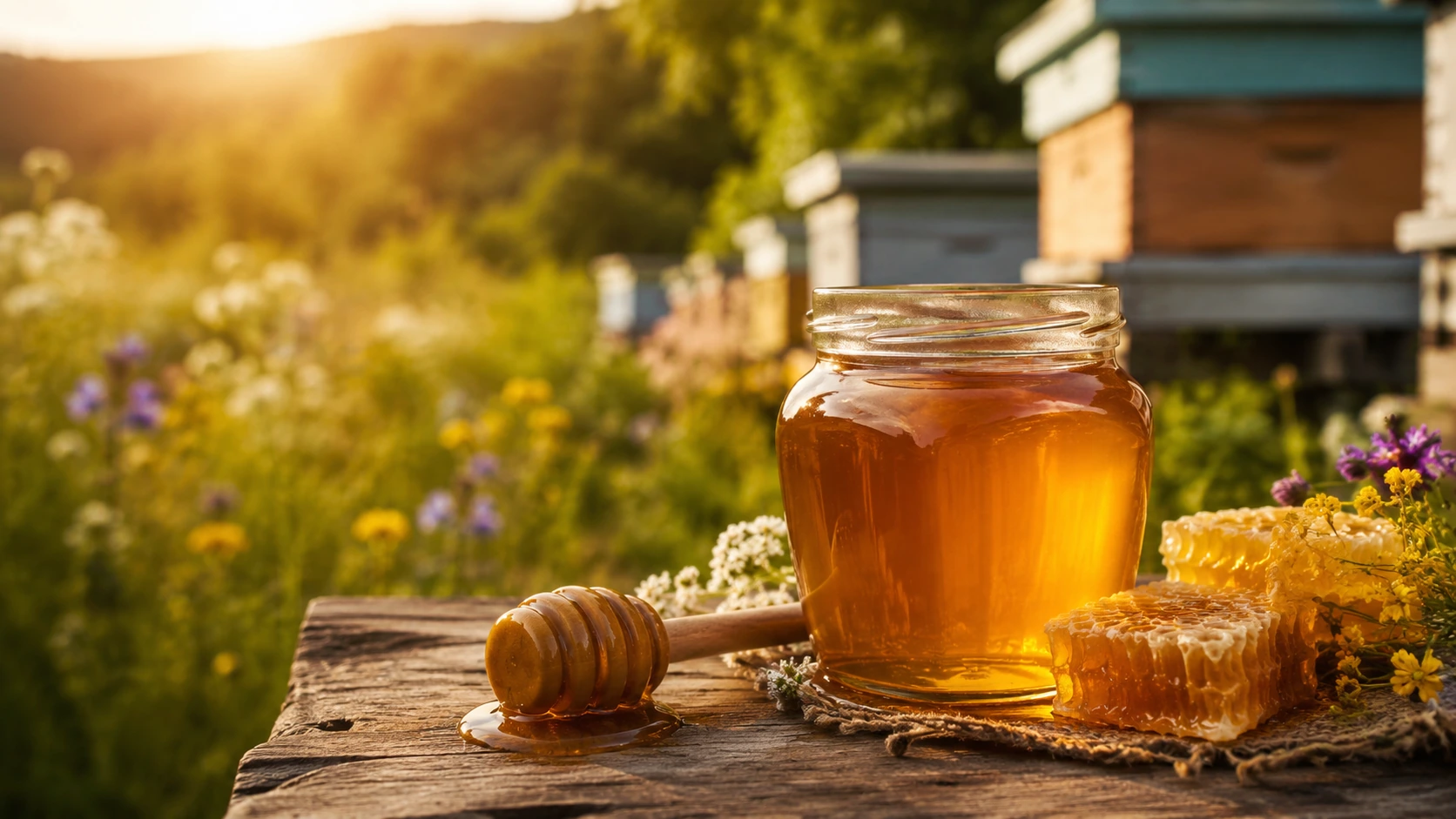 عسل بالشمع الطبيعي من Natural Organic Honey