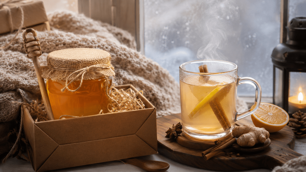 مشروبات العسل وقت البرد من Natural Organic Honey