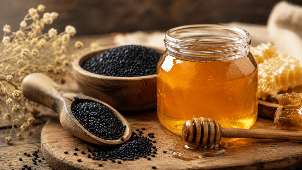 فوائد العسل وحبة البركة من Natural Organic Honey