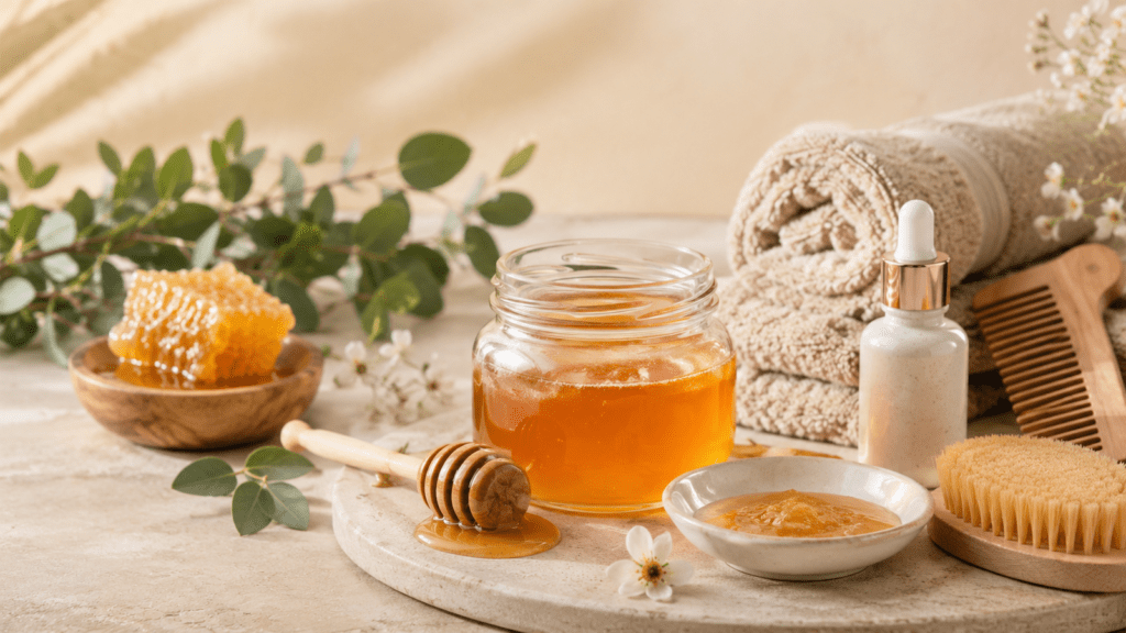 استخدام عسل النحل للبشرة والشعر في البيت من Natural Organic Honey