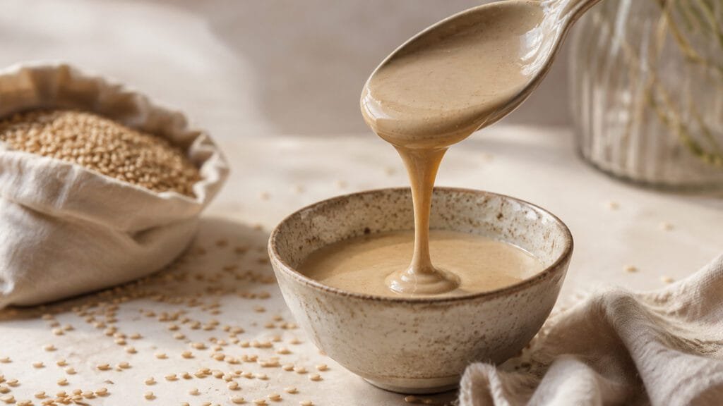 اختيار طحينة سمسم طبيعية نقية من Natural Organic Honey بصورة طبيعية مناسبة للمقال