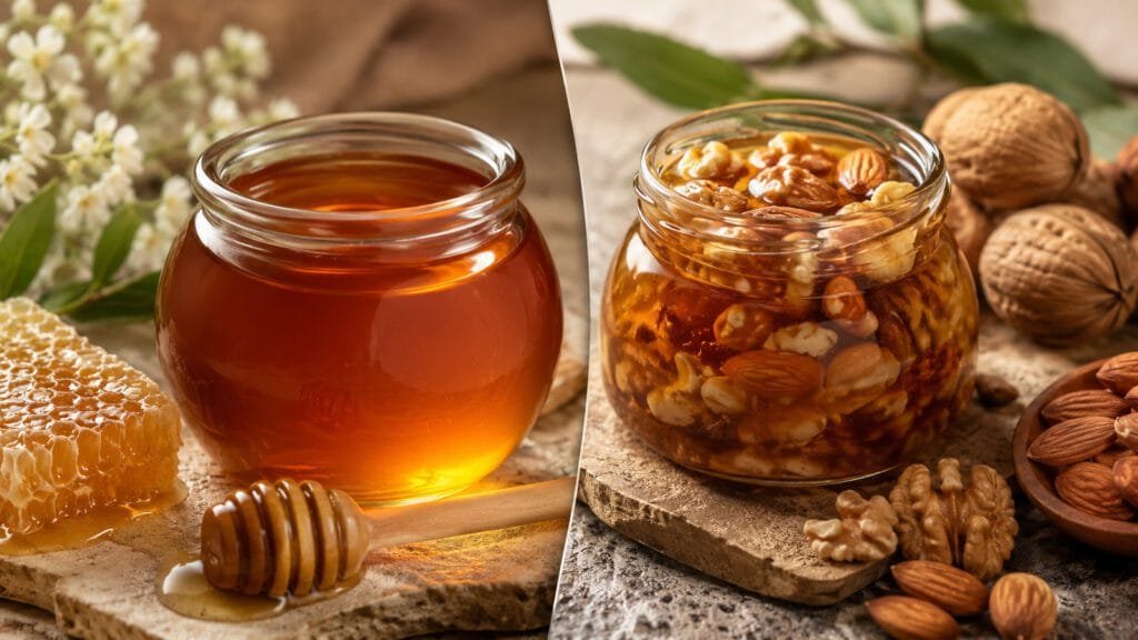 مقارنة عسل السدر الجبلي وعسل المكسرات من Natural Organic Honey
