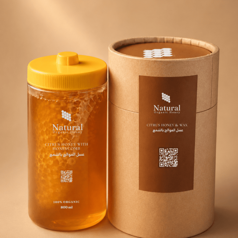 عسل موالح بالشمع من Natural Organic Honey - عسل موالح بالشمع