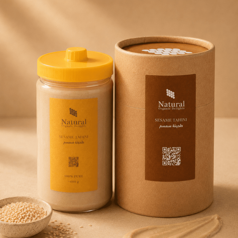 طحينة سمسم طبيعية من Natural Organic Honey - طحينة سمسم طبيعية