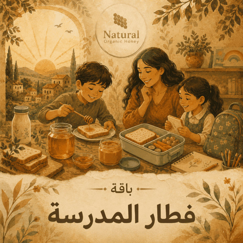 باقة فطار المدرسة من Natural Organic Honey - باقة فطار المدرسة
