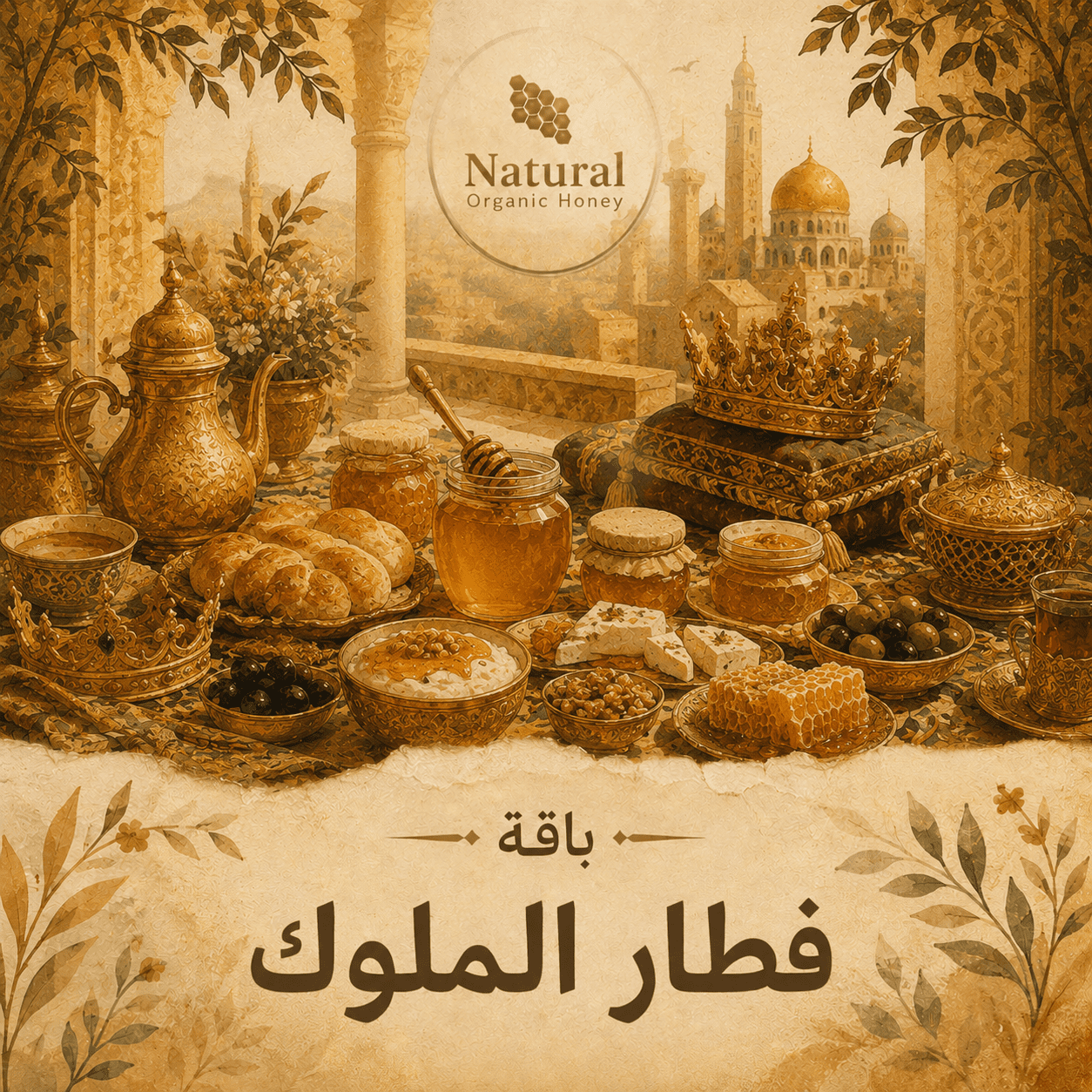 باقة فطار الملوك من Natural Organic Honey - باقة فطار الملوك